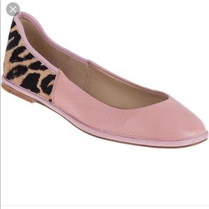 DVF Botswana Pink & Leopard Calf Hair Flats